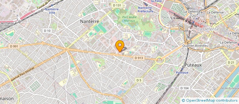 localisation de l'entreprise DATAQUANTIC à NANTERRE