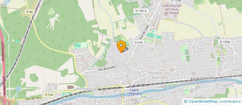 localisation de l'entreprise DATASENSE  THORIGNY SUR MARNE