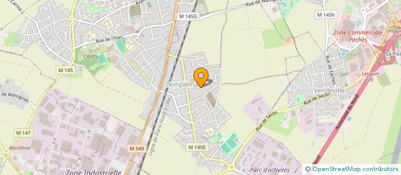 localisation de l'entreprise DATAWAVE à TEMPLEMARS