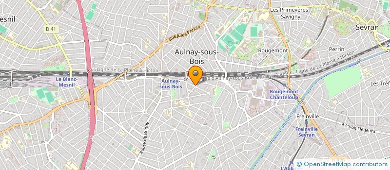 localisation de l'entreprise DAUBIGNEY RAYMO à AULNAY-SOUS-BOIS