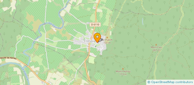 localisation de l'entreprise DAUDET ELECTRICITE à CRESPIAN