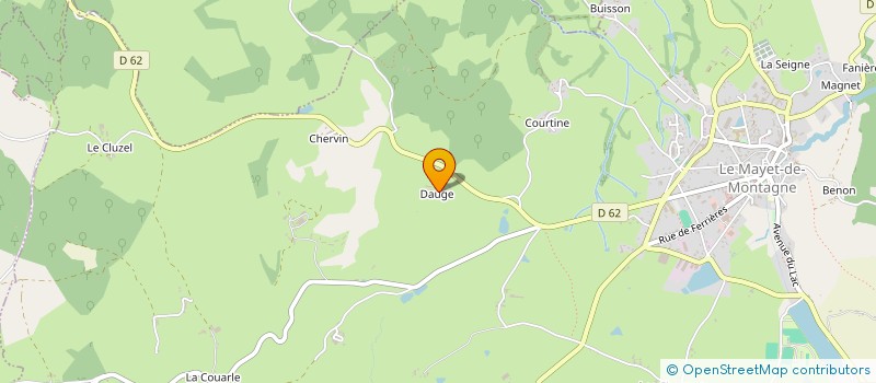 localisation de l'entreprise DAUGE  LE MAYET-DE-MONTAGNE