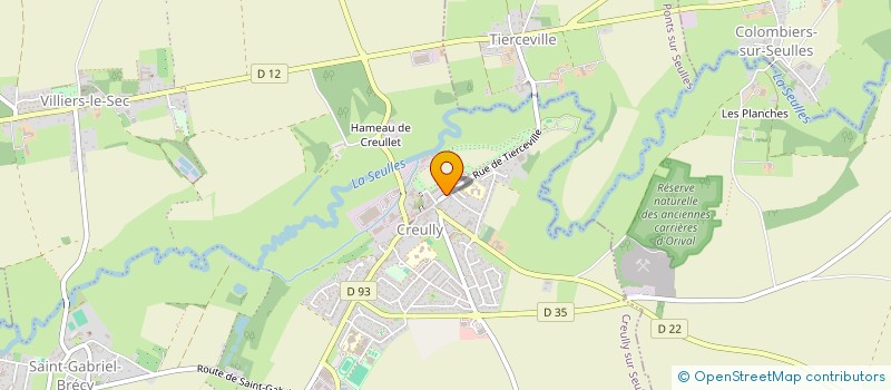 localisation de l'entreprise DAUGE LUDOVIC CHARPENTES à CREULLY SUR SEULLES