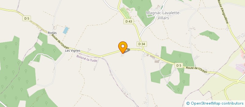 localisation de l'entreprise DAUMY BOUSTON à MAGNAC-LAVALETTE-VILLARS