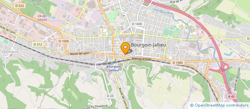 localisation de l'entreprise DAUPHI INTERIM à BOURGOIN-JALLIEU