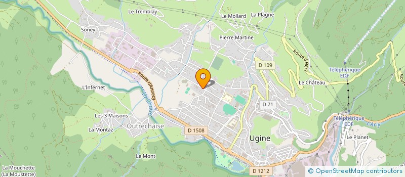 localisation de l'entreprise DAUPHIN ALBERTVILLE MOREL UGIN à UGINE