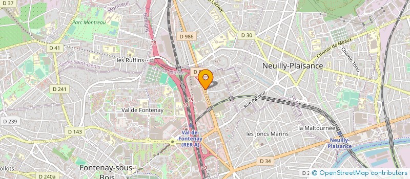 localisation de l'entreprise DAUPHIN BLEU à FONTENAY-SOUS-BOIS