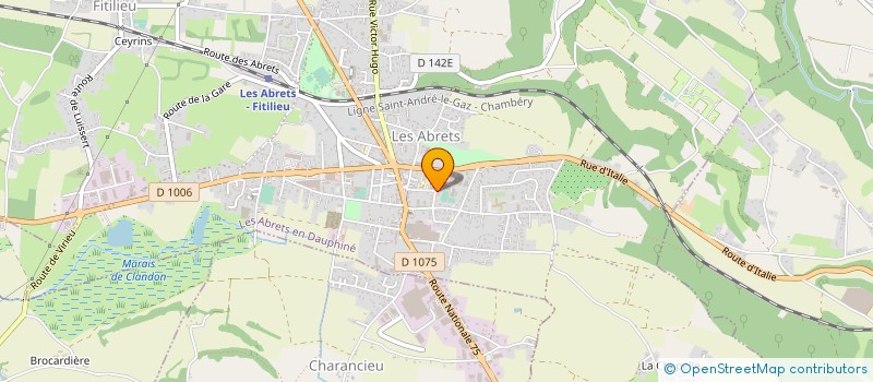 localisation de l'entreprise DAUPHINE CHARPENTE à LES ABRETS-EN-DAUPHINE