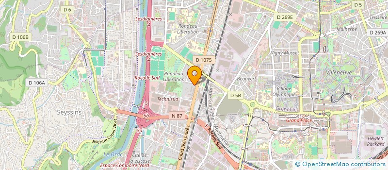 localisation de l'entreprise DAUPHINE TOITURE  GRENOBLE