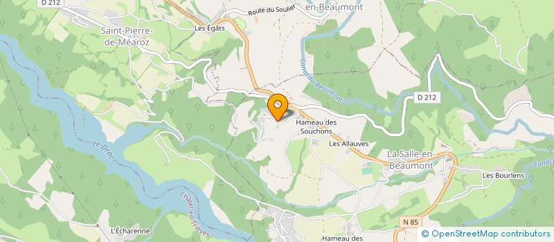 localisation de l'entreprise DAUPHINE TRANSPORTS à LA SALLE-EN-BEAUMONT