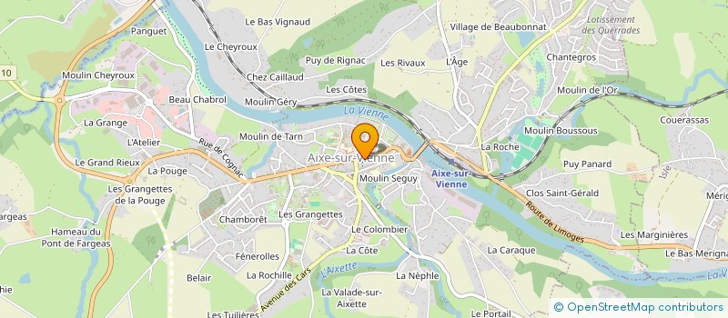 localisation de l'entreprise DAUPHINS AIXOIS à AIXE-SUR-VIENNE