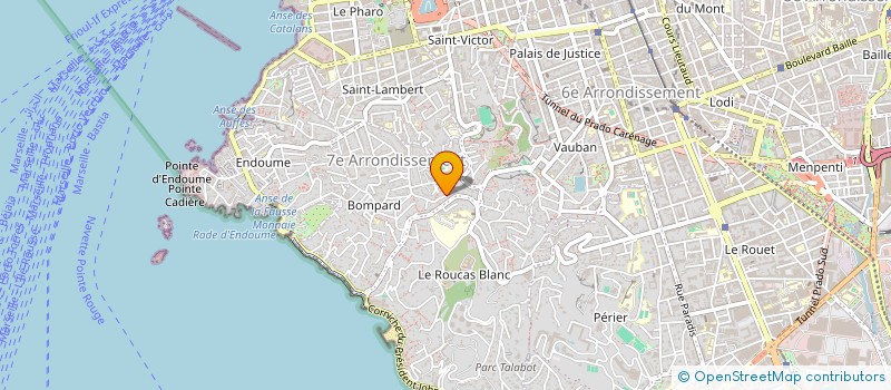 localisation de l'entreprise DAUPHINS CORNICHE à MARSEILLE