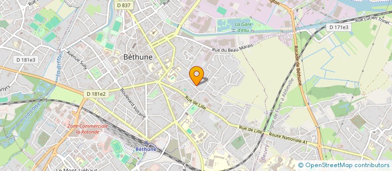 localisation de l'entreprise DAUTRICHE & FISZELSON  BETHUNE