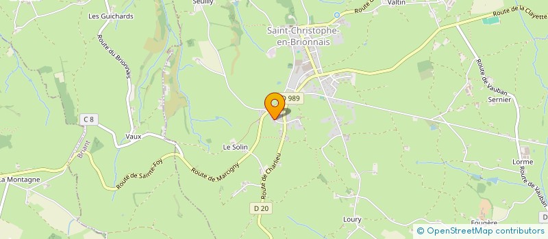 localisation de l'entreprise DAUVERGNE FREDERIC  SAINT-CHRISTOPHE-EN-BRIONNAIS