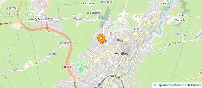 localisation de l'entreprise DAUZET à AURILLAC