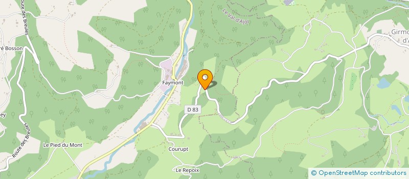 localisation de l'entreprise DAVAL VINCENT à LE VAL-D'AJOL