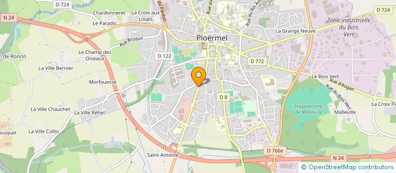 localisation de l'entreprise DAVALO JACKY à PLOERMEL