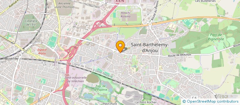 localisation de l'entreprise DAVART INITIALE  SAINT-BARTHELEMY-D'ANJOU