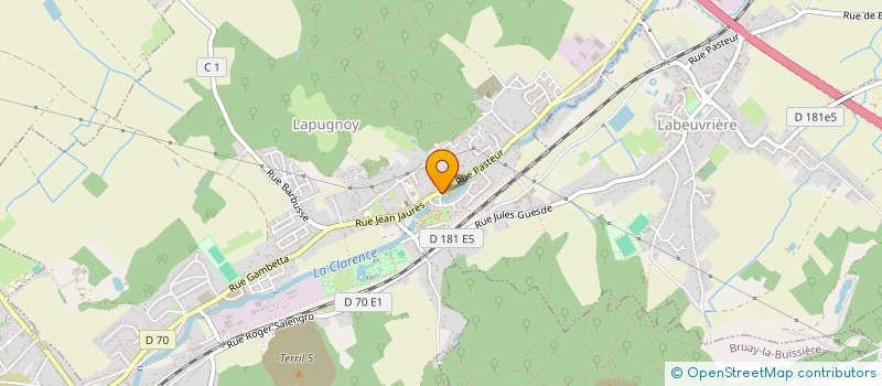 localisation de l'entreprise DAVAUDIS à LAPUGNOY
