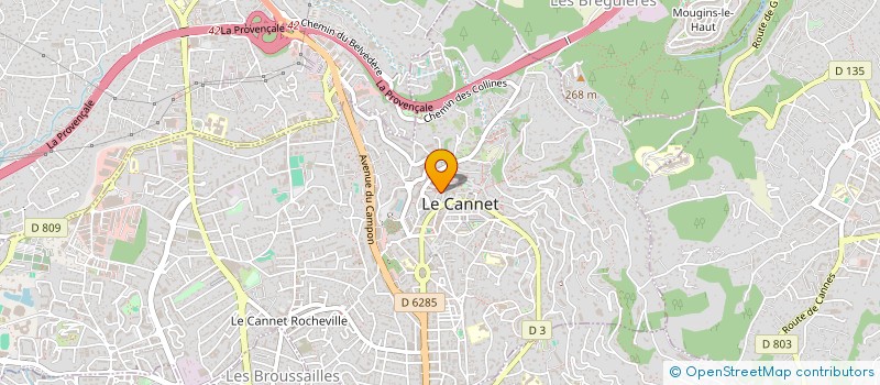 localisation de l'entreprise DAVEZAC SAS à LE CANNET