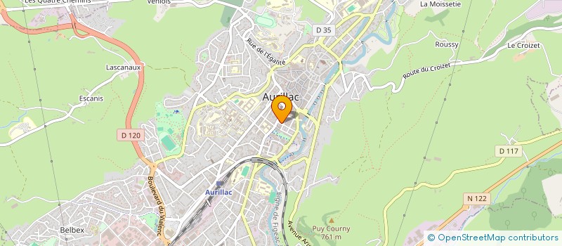 localisation de l'entreprise DAVI à AURILLAC