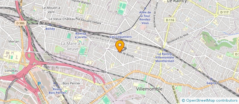 localisation de l'entreprise DAVI ET STE à VILLEMOMBLE