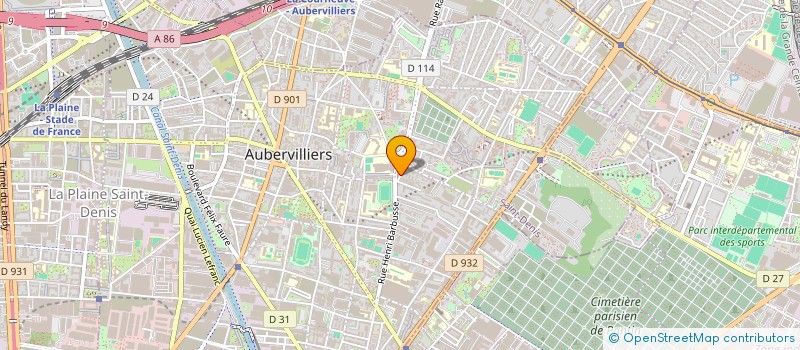 localisation de l'entreprise DAVID à AUBERVILLIERS