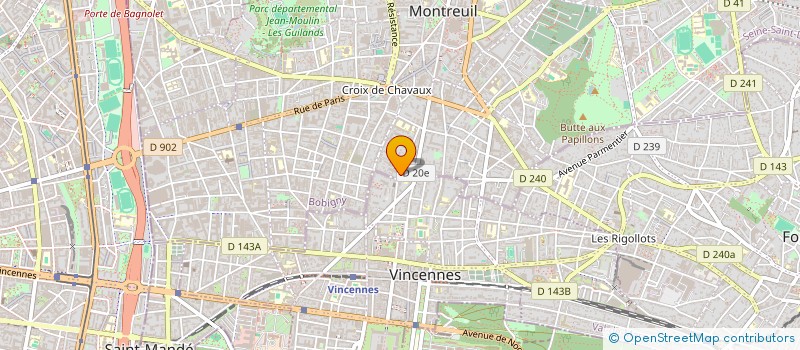 localisation de l'entreprise DAVID à MONTREUIL