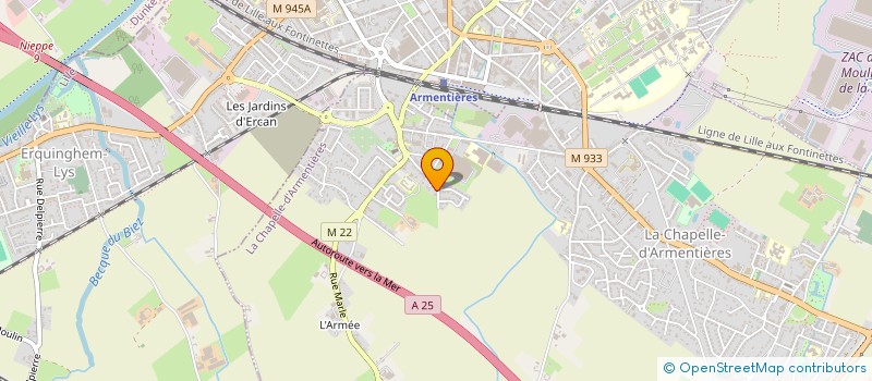 localisation de l'entreprise DAVID  LA CHAPELLE-D'ARMENTIERES