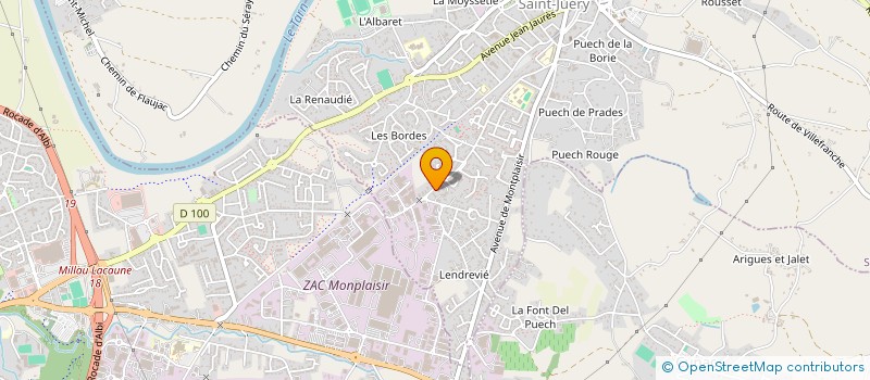 localisation de l'entreprise DAVID BEZIAT PEINTURE EN BATIMENT à SAINT-JUERY