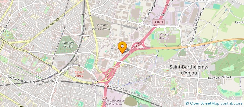 localisation de l'entreprise DAVID BIOTTEAU à SAINT-BARTHELEMY-D'ANJOU