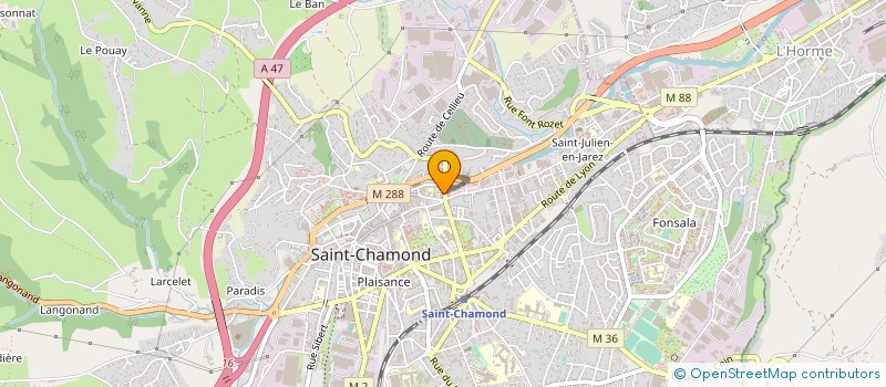 localisation de l'entreprise DAVID BORY à SAINT-CHAMOND