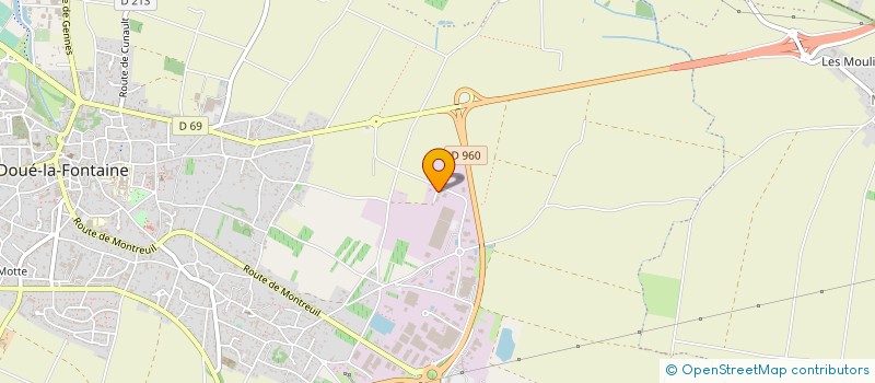 localisation de l'entreprise DAVID BOSSARD PEINTURE  DOUE-EN-ANJOU