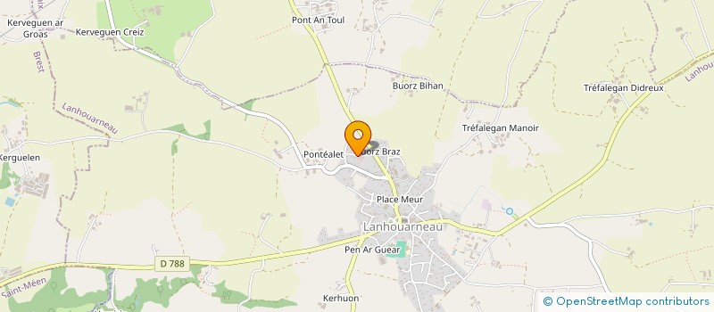 localisation de l'entreprise DAVID CAROFF  LANHOUARNEAU