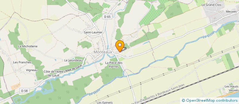 localisation de l'entreprise DAVID CARRELAGE  MONTEAUX