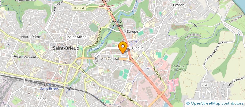 localisation de l'entreprise DAVID ELECTRICITE à SAINT-BRIEUC