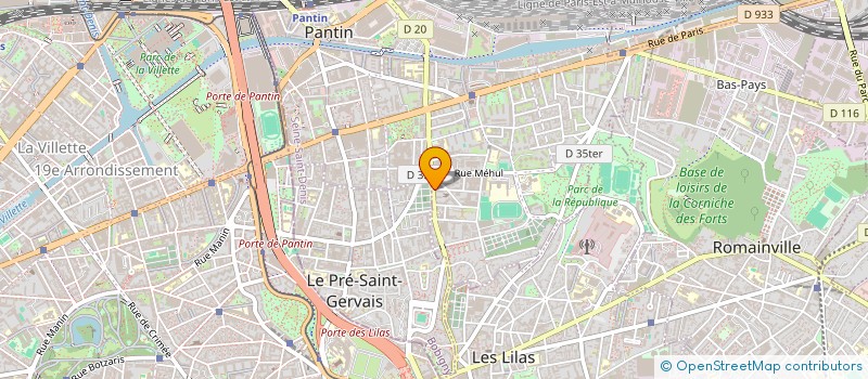 localisation de l'entreprise DAVID-ELEONORE  PANTIN