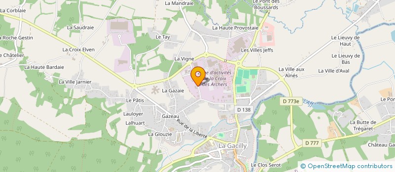 localisation de l'entreprise DAVID FABIEN T.P.  LA GACILLY