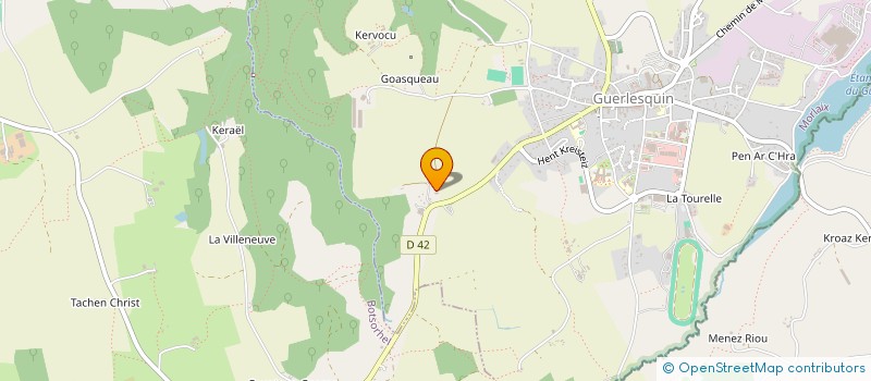 localisation de l'entreprise DAVID GOASDOUE TP  GUERLESQUIN