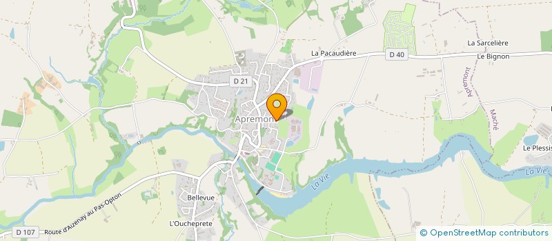 localisation de l'entreprise DAVID GUERIN ELECTRICITE  APREMONT