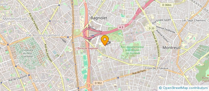 localisation de l'entreprise DAVID HE à BAGNOLET