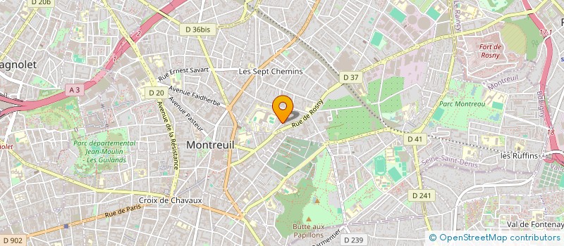 localisation de l'entreprise DAVID IMPRIMERIE INVESTISSEMNETS à MONTREUIL