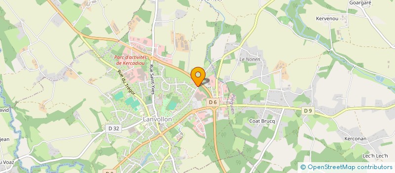 localisation de l'entreprise DAVID JULOU  LANVOLLON