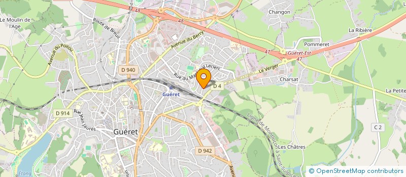 localisation de l'entreprise DAVID K FINANCES  GUERET