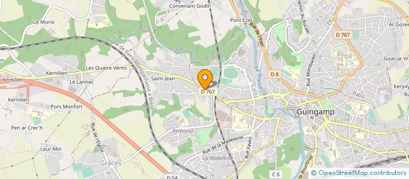 localisation de l'entreprise DAVID LE GALL PARTNERS à GUINGAMP