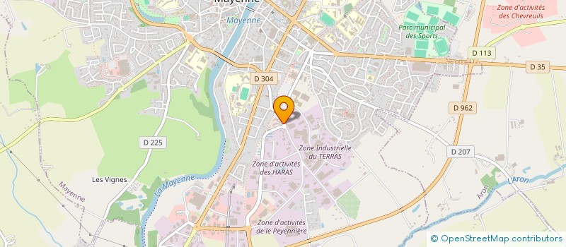 localisation de l'entreprise DAVID LEBOSSE MENUISERIE à MAYENNE