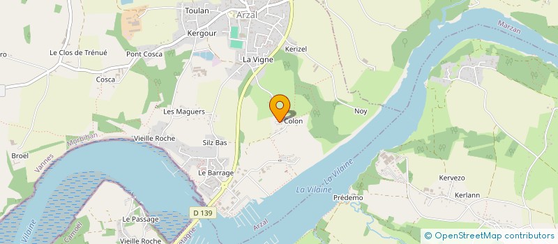 localisation de l'entreprise DAVID OLIVIER à ARZAL