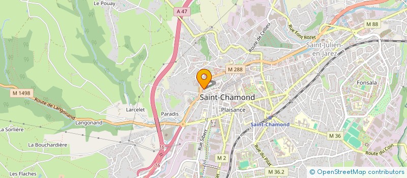 localisation de l'entreprise DAVID PEINTURE DESIGN  SAINT-CHAMOND