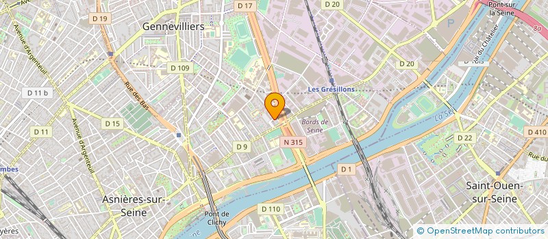 localisation de l'entreprise DAVID PEINTURES à GENNEVILLIERS