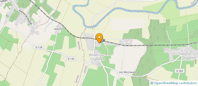 localisation de l'entreprise DAVID PEREIRE MACONNERIE COUVERTURE  BRIVES-SUR-CHARENTE